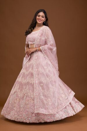 Threadwork Net Readymade Lehenga