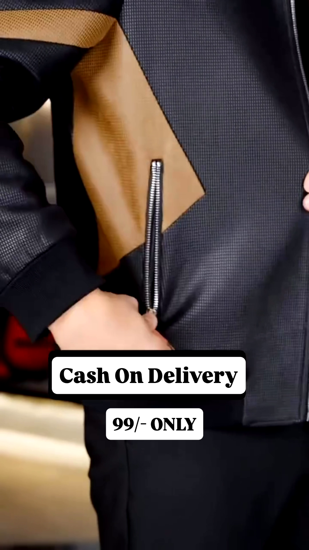Premium Black & Tan Designer Winter Jacket for Men - Image 4