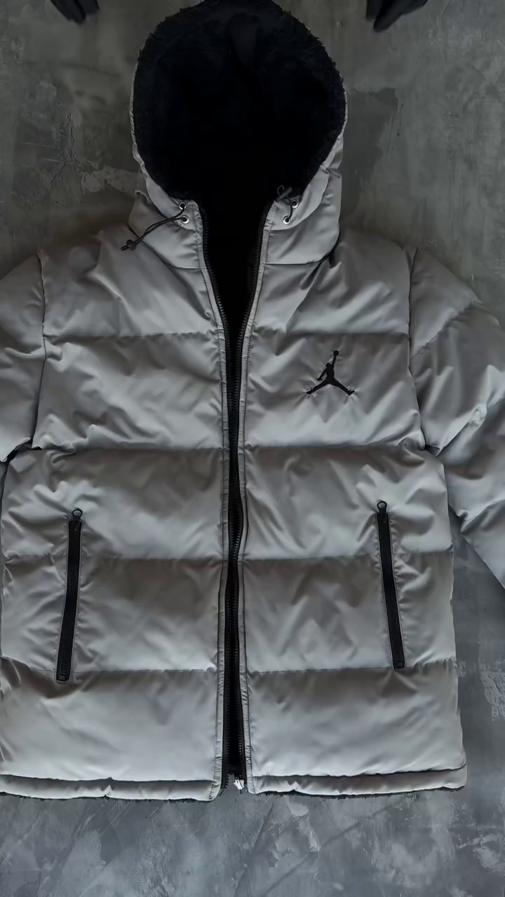 Sherpa-Lined Reversible Puffer Jacket