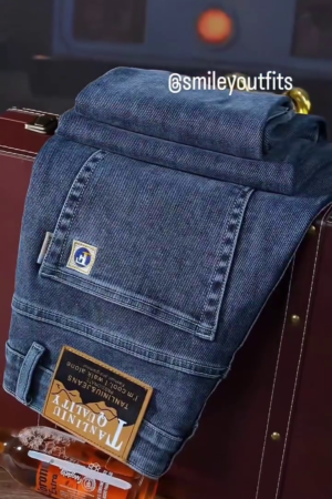 Men’s Blue Slim-Fit Casual Denim Jeans