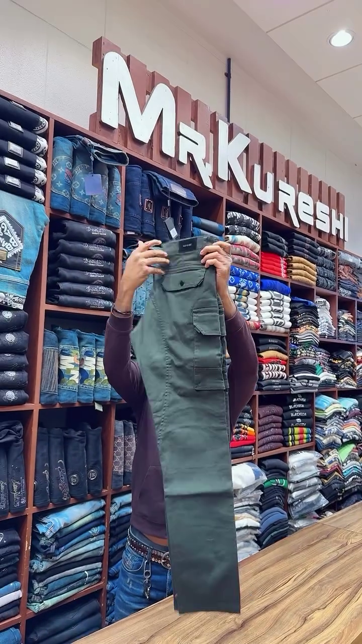 Men Olive Regular Fit Cargo Pant - Image 2