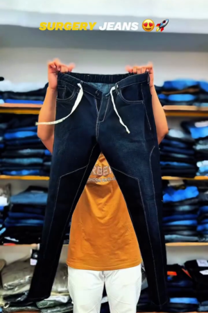 Loose Fit Self Design Jeans