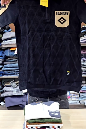 Men Polo Collar Slim Fit T-shirt