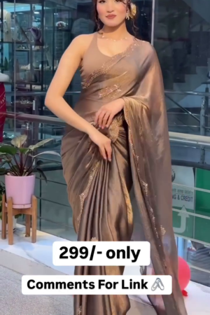 Two-tone Grey Golden Diamond Suneri Saree