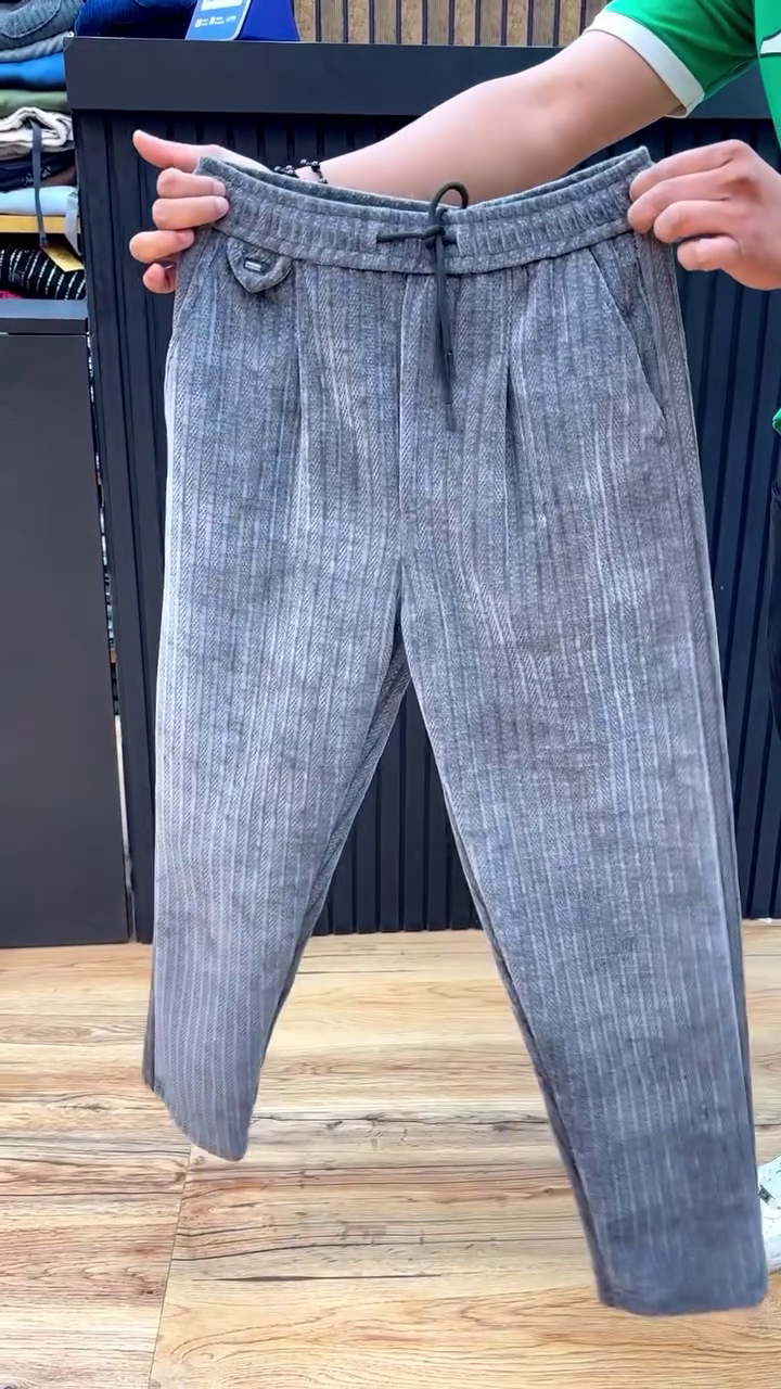 Men Relaxed Corduroy Trousers - Image 5