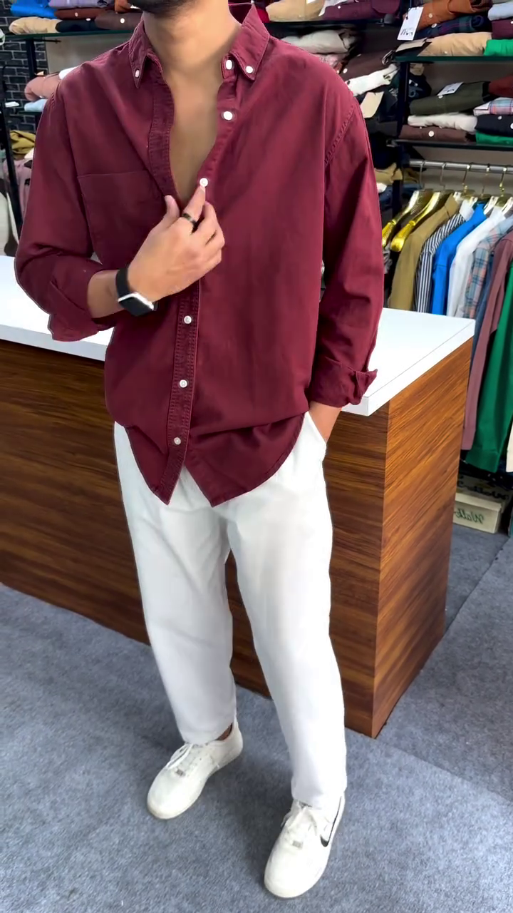 Regular Fit Button Down Corduroy Shirts - Image 10