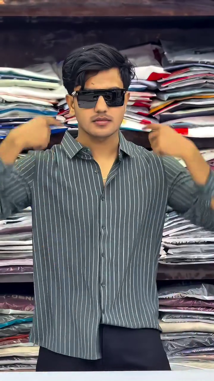 Men Slim Fit Opaque Striped Formal Shirt