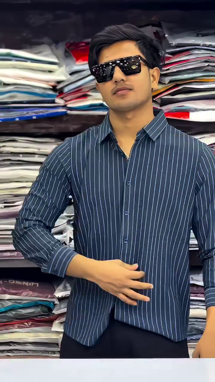 Men Slim Fit Opaque Striped Formal Shirt - Image 13