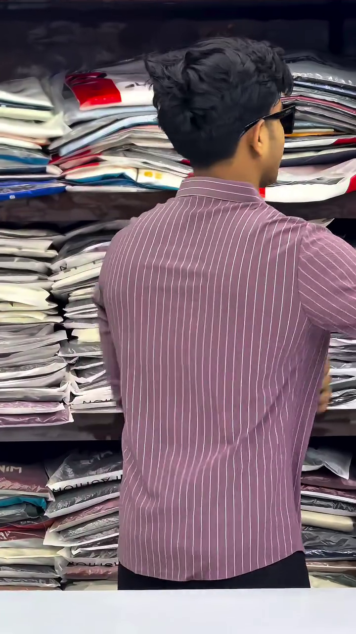 Men Slim Fit Opaque Striped Formal Shirt - Image 3